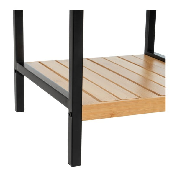 Fekete-natúr színű bambusz polcos állvány 30x70 cm – Casa Selección-image-1