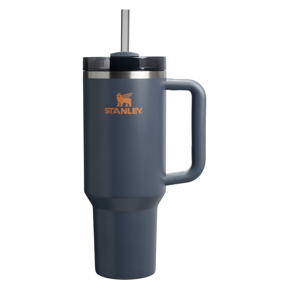 Sötétkék rozsdamentes acél termosz szívószállal 1,18 l Quencher H2.0 FlowState Tumbler Twilight Stanley