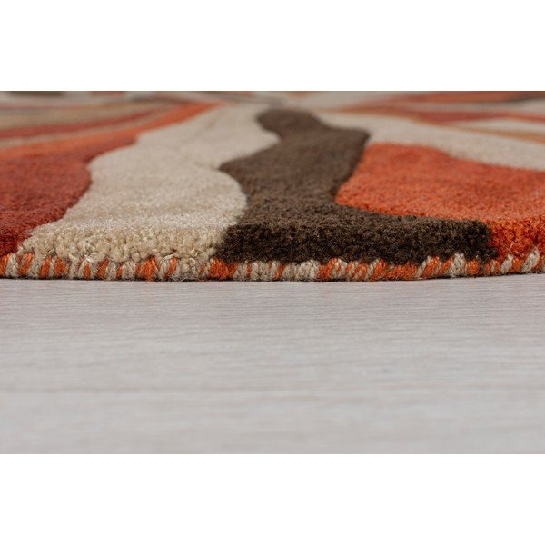 Splinter narancssárga szőnyeg ⌀ 135 cm - Flair Rugs-image-2