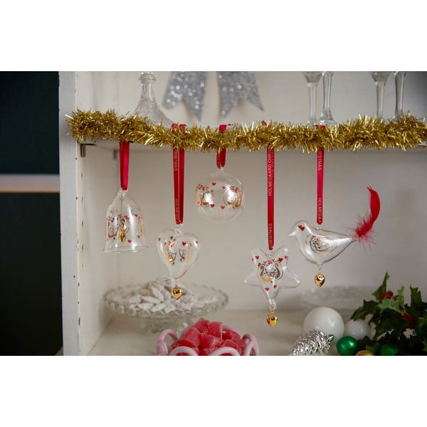 Üveg kézzel fújt karácsonyfadísz ø 5,5 cm Ann-Sofi Romme Annual Christmas Bell 2025 – Holmegaard-image-4