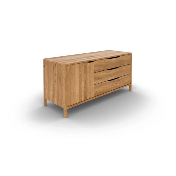 Natúr színű tölgyfa alacsony komód 140x64 cm Twig – The Beds-image-2