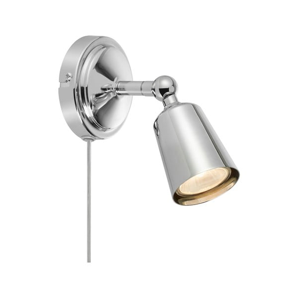 Ezüstszínű konnektorhoz csatlakoztatható fali lámpa Tiny – Markslöjd