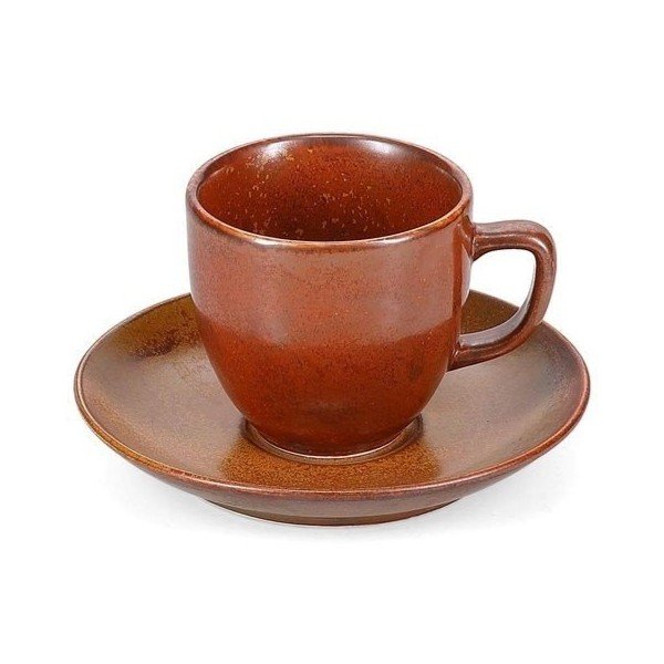 Barna porcelán csészealj ø 14 cm Ovio – BonBistro-image-1