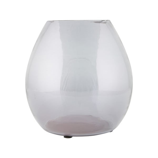 Simple világosszürke üveg váza, ⌀ 20 cm - BePureHome