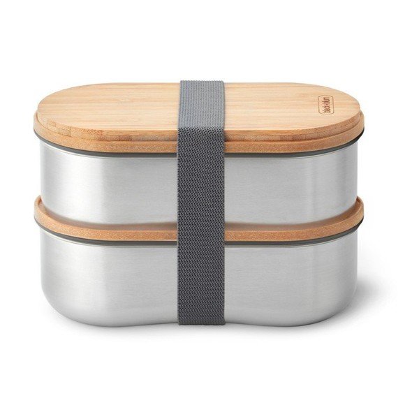 Osztott uzsonnás doboz 2 db-os Bento – Black + Blum