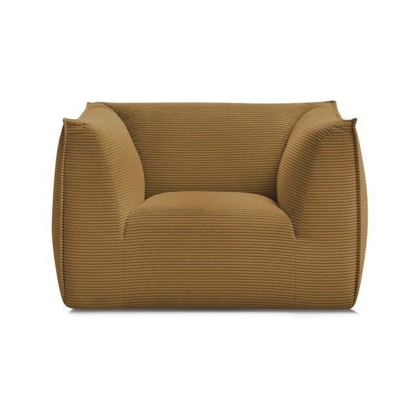 Mustársárga kordbársony fotel Giorgia – Bobochic Paris-image-3