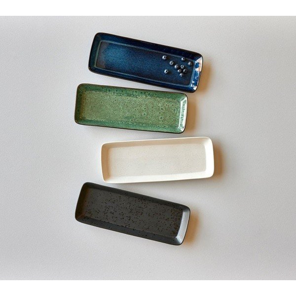 Kerámia szervírozó tálca 14x38 cm Gastro Green/Black – Bitz-image-1