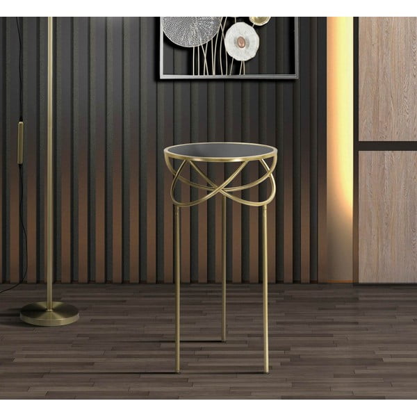 Kerek tárolóasztal üveg asztallappal ø 40 cm Ring – Mauro Ferretti-image-1