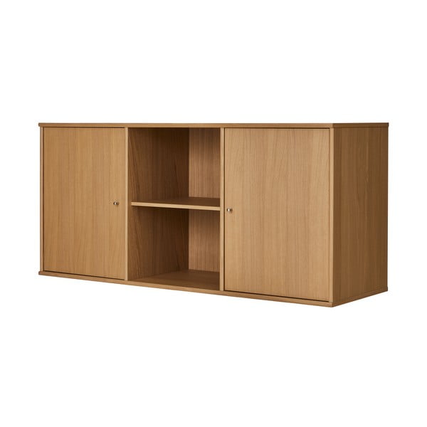 Natúr színű alacsony függő komód tölgyfa dekorral 133x61 cm Mistral – Hammel Furniture-image-2