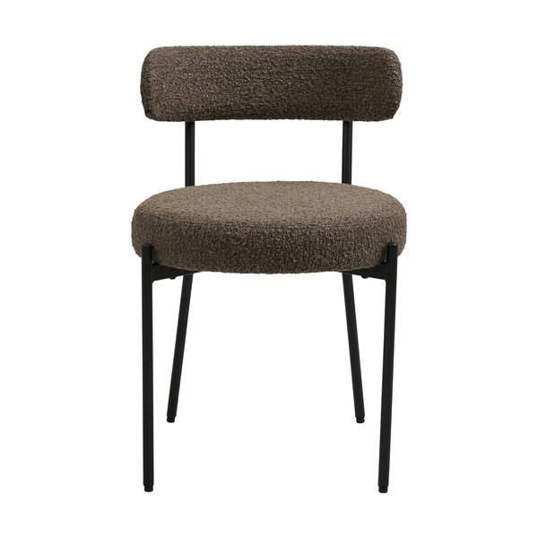 Barna kárpitozott étkezőszék Badalona – House Nordic-image-3