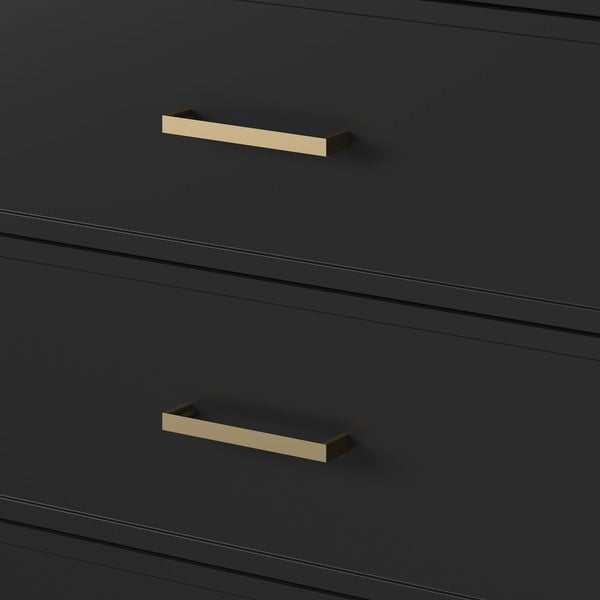 Westerleigh fekete komód, 144 x 85 cm - CosmoLiving by Cosmopolitan-image-1