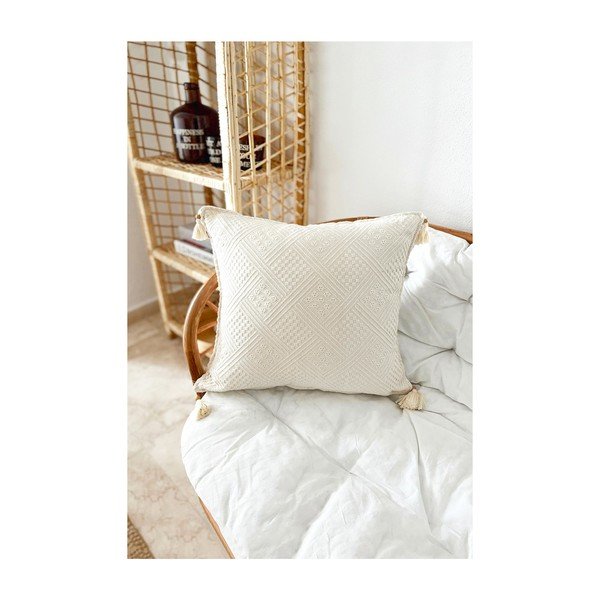 Organikus pamut párnahuzat 43x43 cm Natural – Mila Home-image-2