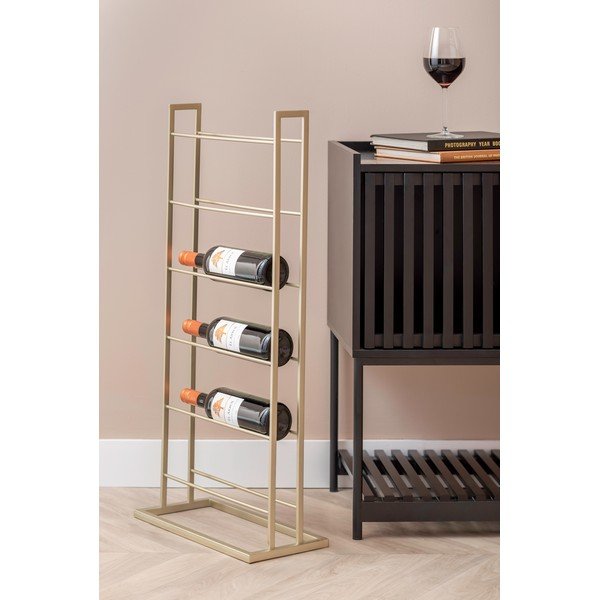 Aranyszínű fém bortartó polcos állvány, palackok száma 5 38x84,5x20 cm Single Floor – PT LIVING-image-1