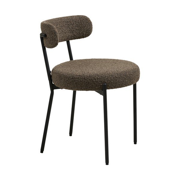 Barna kárpitozott étkezőszék Badalona – House Nordic-image-2