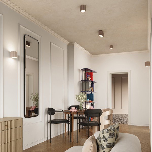 Szürkésbarna fali lámpa ø 10 cm Zora – Sollux-image-4