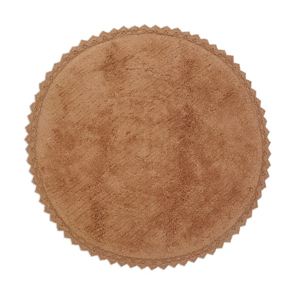 Téglavörös mosható kézi szövésű pamut kerek szőnyeg ø 110 cm Perla Toffee – Nattiot