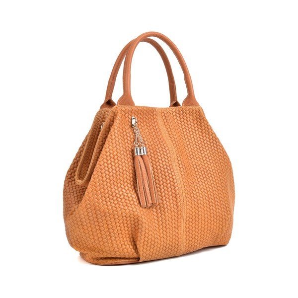 Betania konyak barna bőr kézitáska - Mangotti Bags-image-4
