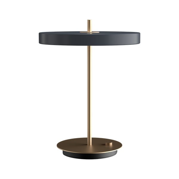 Antracitszürke LED szabályozható asztali lámpa fém búrával (magasság 41,5 cm) Asteria Table – UMAGE