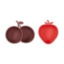 Piros-barna szilikon gyerek tálka szett 2 db-os Yummy – OYOY Mini