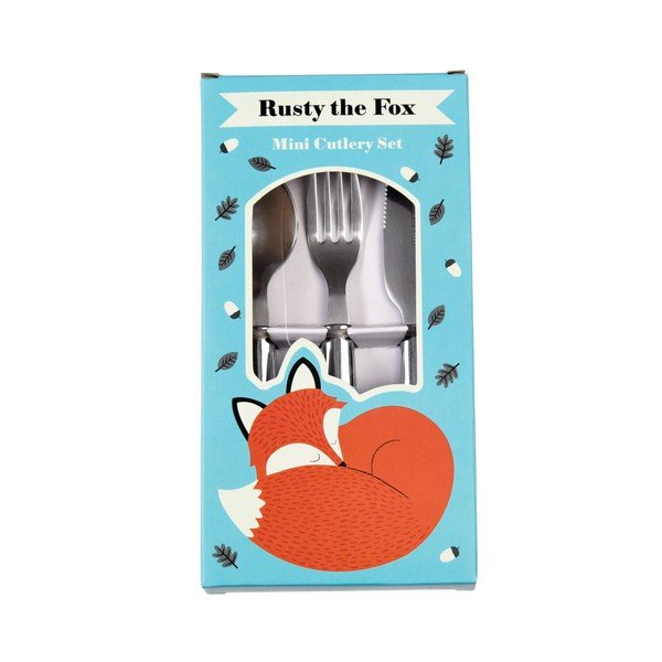 Rusty The Fox gyerek evőeszköz készlet - Rex London-image-2