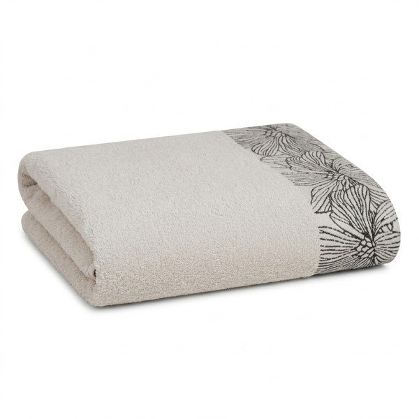 Elefántcsont színű frottír pamut törölköző 50x100 cm Valencia – My House