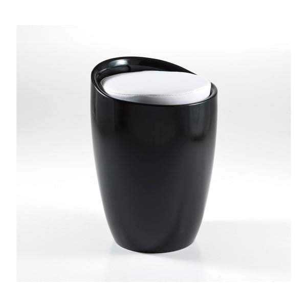 Pillow fekete-fehér ülőke, tárolóval - Tomasucci-image-2