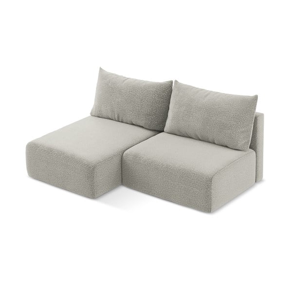 Világosszürke kinyitható-tárolóhelyes sarokkanapé (bal oldali) Kalena – Makamii-image-2