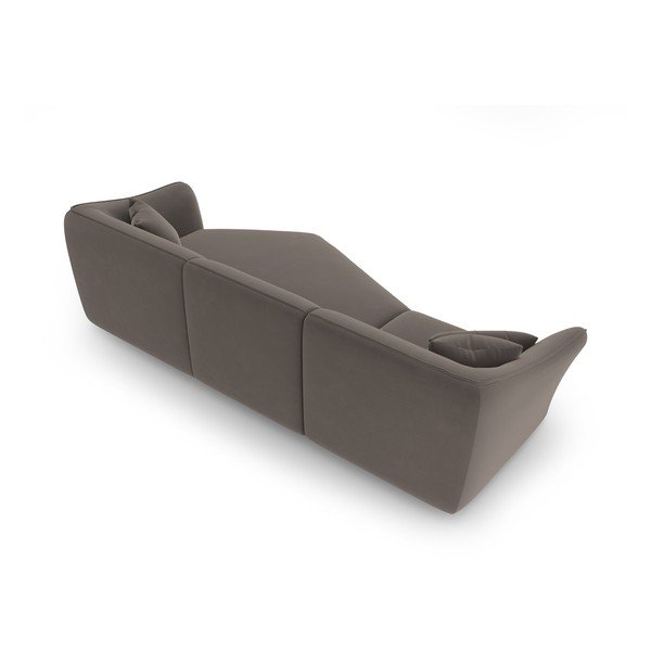 Barna bársony sarokkanapé Tokyo – Cosmopolitan Design-image-4