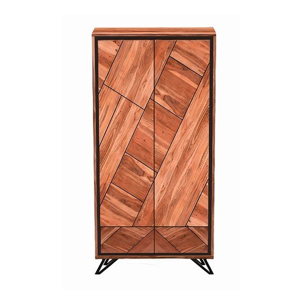 Natúr színű akácfa ruhásszekrény 90x181x40 cm Ambala – Interia Home & Living