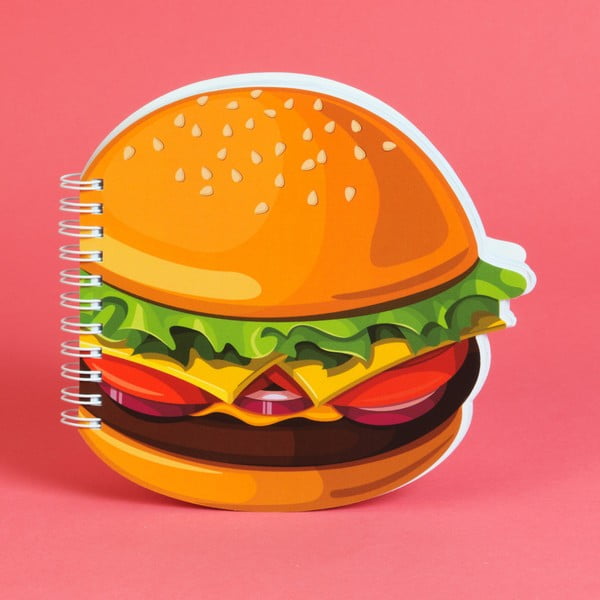 Cheeseburger sajtburger formájú jegyzetfüzet, 100 oldalas - Just 4 Kids