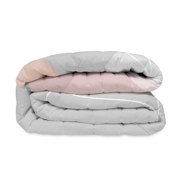 Rózsaszín-szürke pamut steppelt ágytakaró 180x260 cm Range – Blanc-image-4