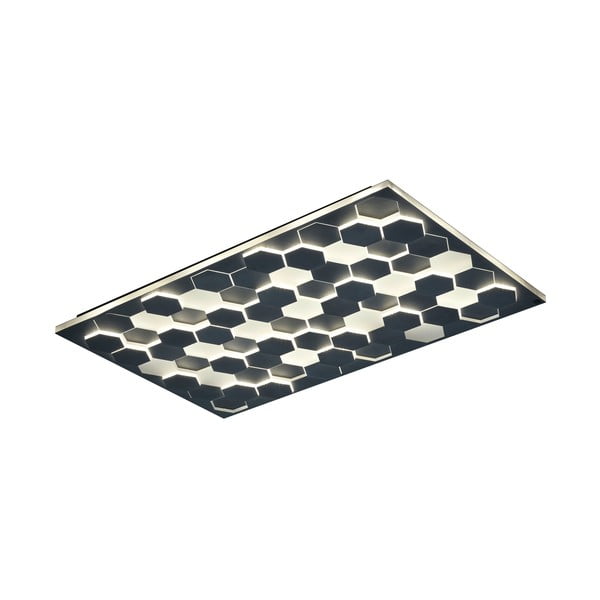 Fekete LED mennyezeti lámpa hangvezérléssel-mobil alkalmazás vezérléssel, fém búrával 70x115 cm Cifavo – CINQUE-image-2