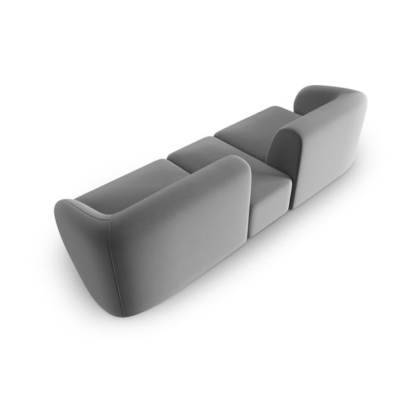 Szürke bársony kanapé 246 cm Paolo – Milo Casa-image-3