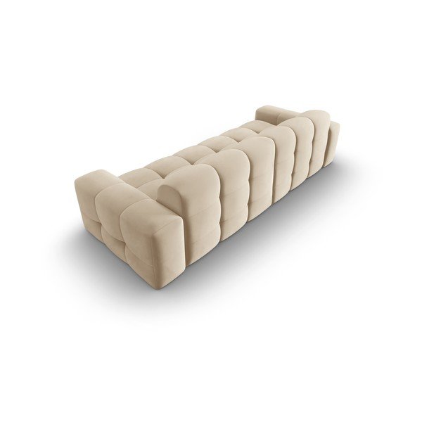 Bézs bársony kanapé 255 cm Kendal – Micadoni Home-image-4