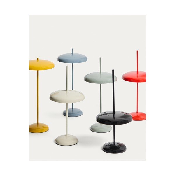 Piros LED dimmelhető asztali lámpa fém búrával (magasság 35 cm) Porte – Kave Home-image-3