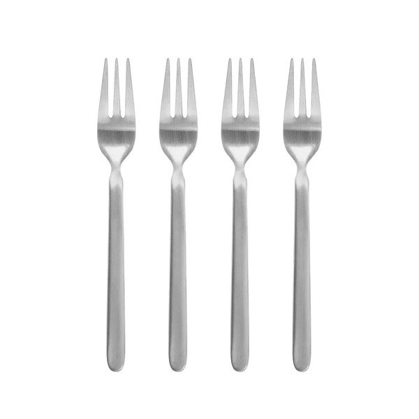 Matt ezüstszínű rozsdamentes acél négyszemélyes desszertes villa szett 4 db-os Stella – Blomus