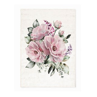 Rózsaszín-krémszínű mosható szőnyeg 100x140 cm New Carpets – Oyo home