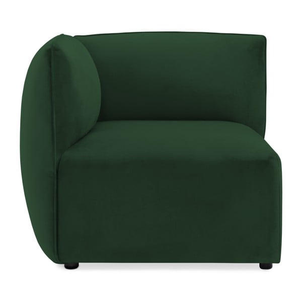 Velvet Cube smaragdzöld kanapé, baloldali sarokelem - Vivonita