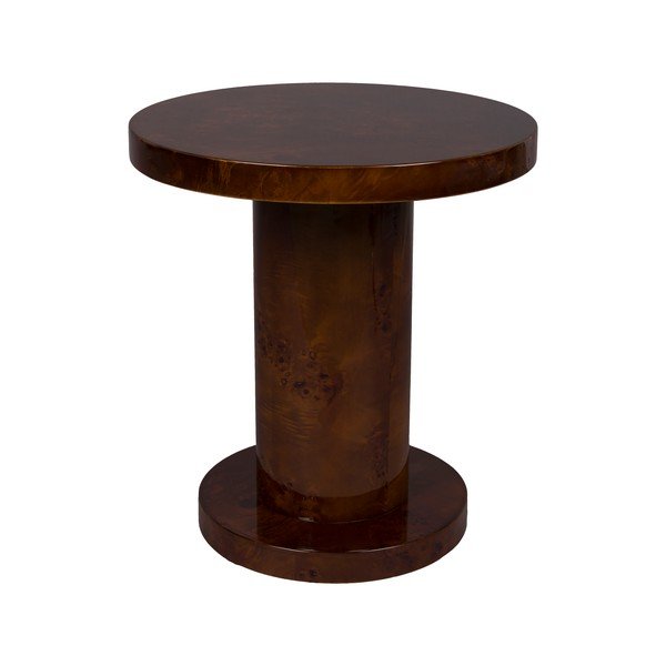 Kerek tárolóasztal diófa dekorral ø 46 cm Quinn – Dutchbone