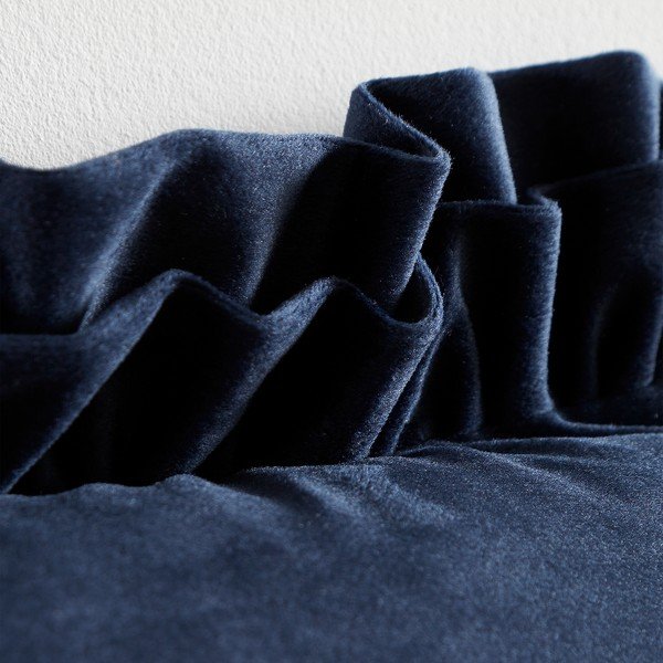 Bársony díszpárna 43x43 cm Velvet Double Frill – Catherine Lansfield-image-2