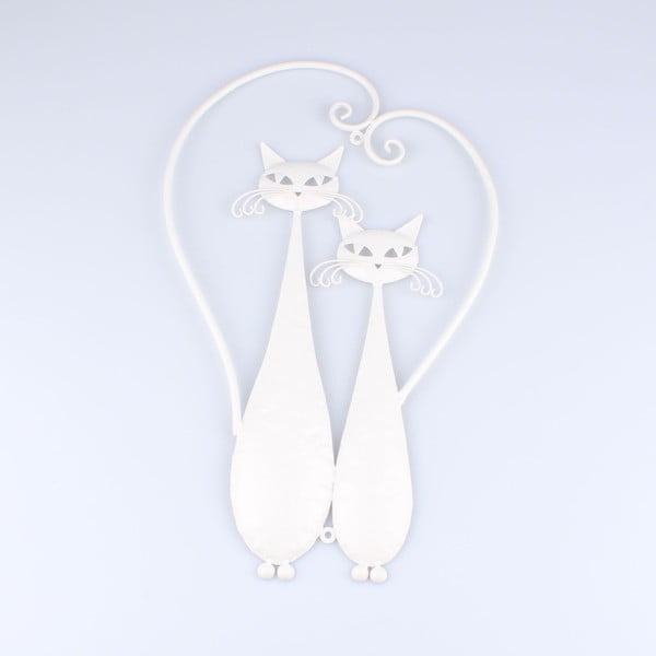 Cats fehér fém fali dekoráció - Dakls