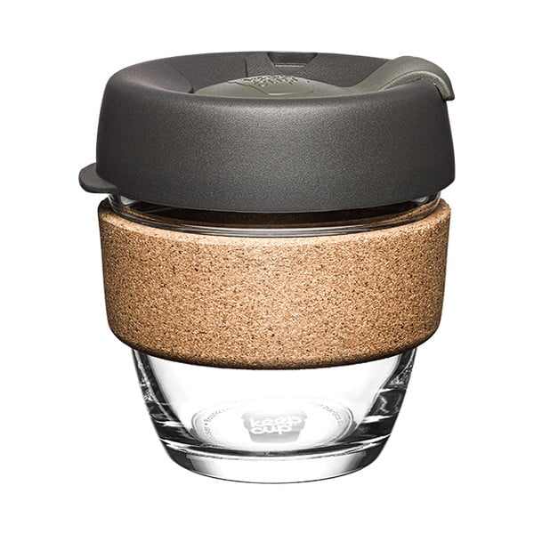 Fekete-barna utazóbögre 227 ml Brew Cork Nitro S – KeepCup