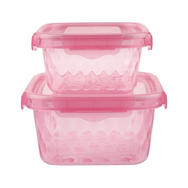 Műanyag rózsaszín tároló doboz, 2 db - Miss Étoile