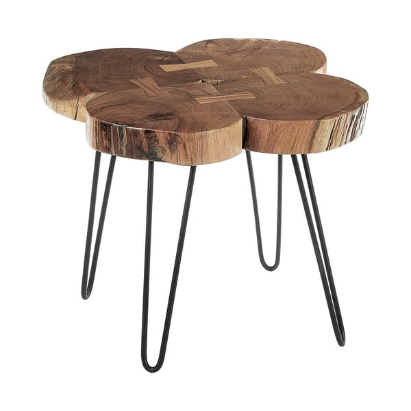 Tárolóasztal akácfa asztallappal 50x50 cm Nandri – Premier Housewares-image-2