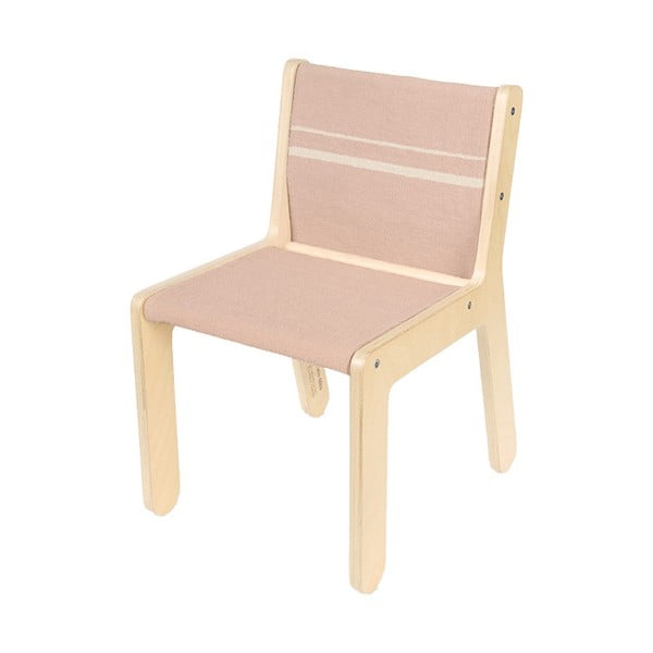 Világos rózsaszín-natúr színű gyerek szék Vintage Nude – Lorena Canals