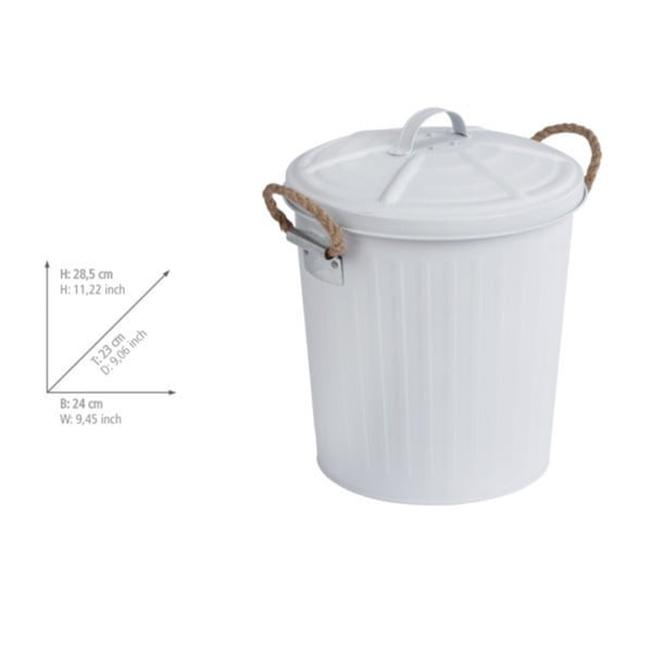 Fehér rozsdamentes acél szemetes - Wenko-image-1