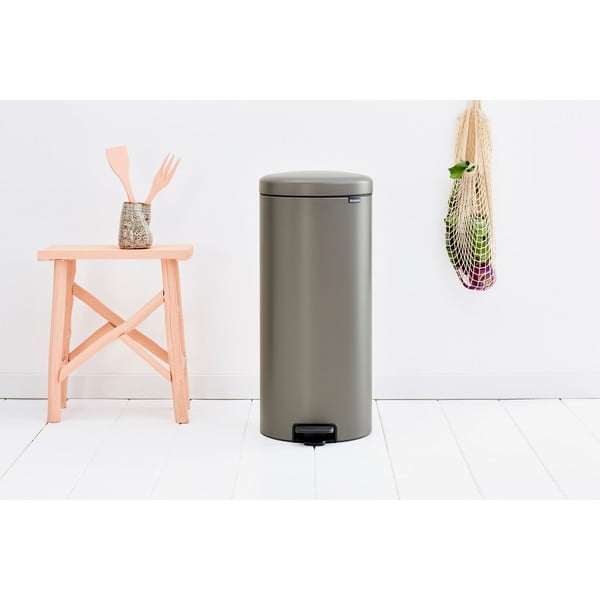 Szürke acél pedálos szemetes 30 l NewIcon – Brabantia-image-1