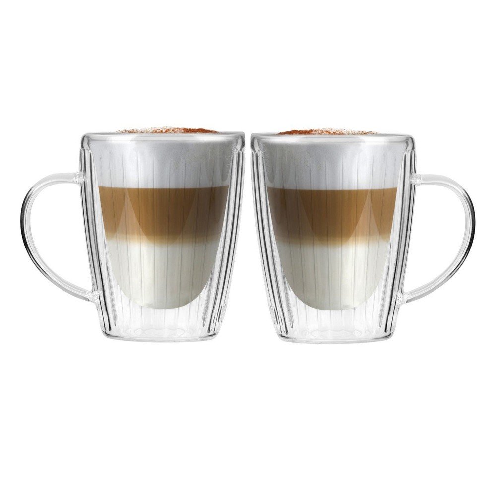 Üveg bögre szett 2 db-os cappucinóhoz 250 ml Livio Duo – Vialli Design