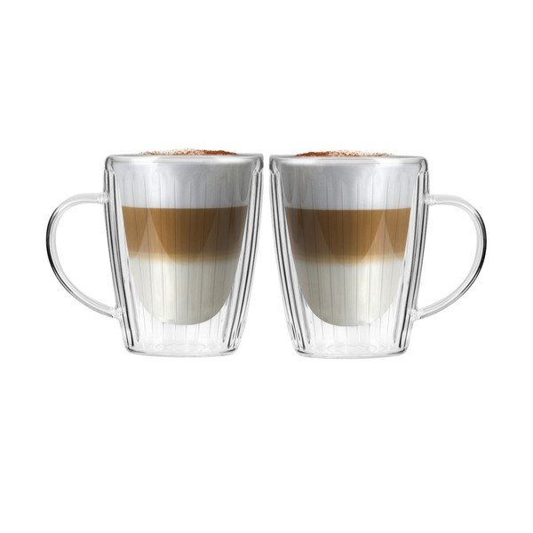 Üveg bögre szett 2 db-os cappucinóhoz 250 ml Livio Duo – Vialli Design