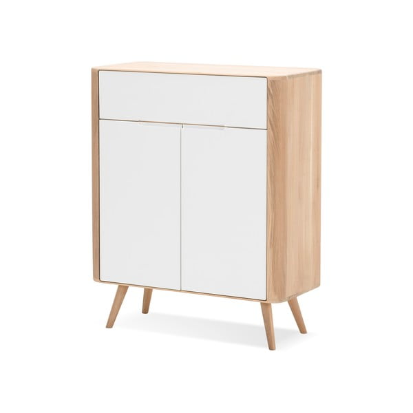 Ena One tölgyfa komód, 90 x 42 x 110 cm - Gazzda-image-2